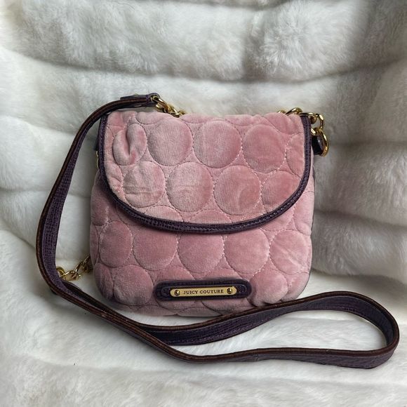 Juicy Couture Bags Juicy Couture Quilted Velour Blush Pink